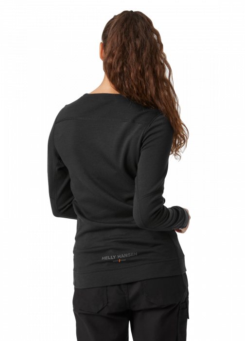 Bluza dama Helly Hansen Lifa Merino Base Layer Crewneck, neagra, L [4]