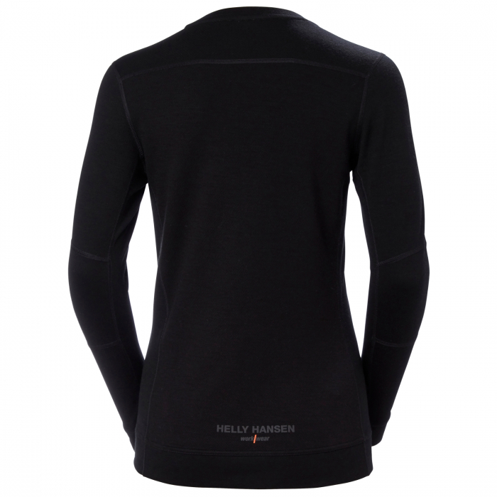 Bluza dama Helly Hansen Lifa Merino Base Layer Crewneck, neagra, L [2]
