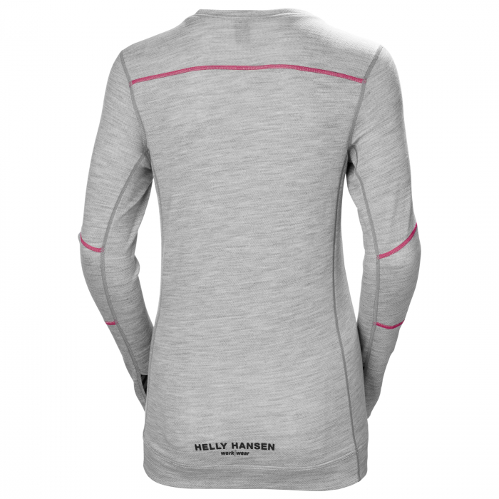 Bluza dama Helly Hansen Lifa Merino Base Layer Crewneck, gri deschis, XS [2]