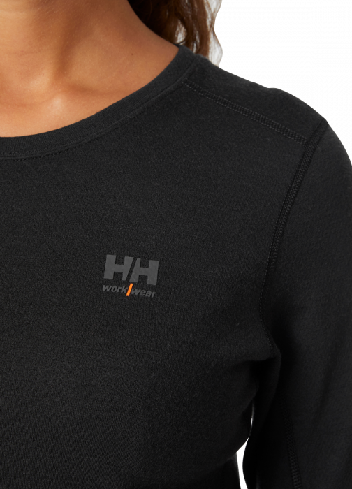 Bluza dama Helly Hansen Lifa Merino Base Layer Crewneck, neagra, L [5]