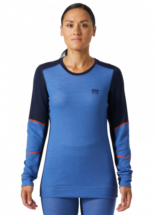 Bluza dama Helly Hansen Lifa Merino Base Layer Crewneck, bleumarin/albastru, S [3]
