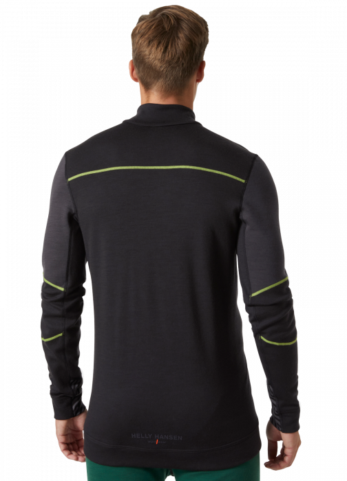 Bluza Helly Hansen Lifa Base Layer Merino Half Zip, negru/gri, 2XL [4]
