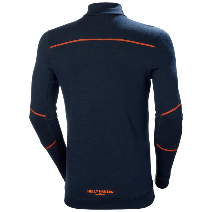 Bluza Helly Hansen Lifa Base Layer Merino Half Zip, bleumarin/portocaliu, XL [2]