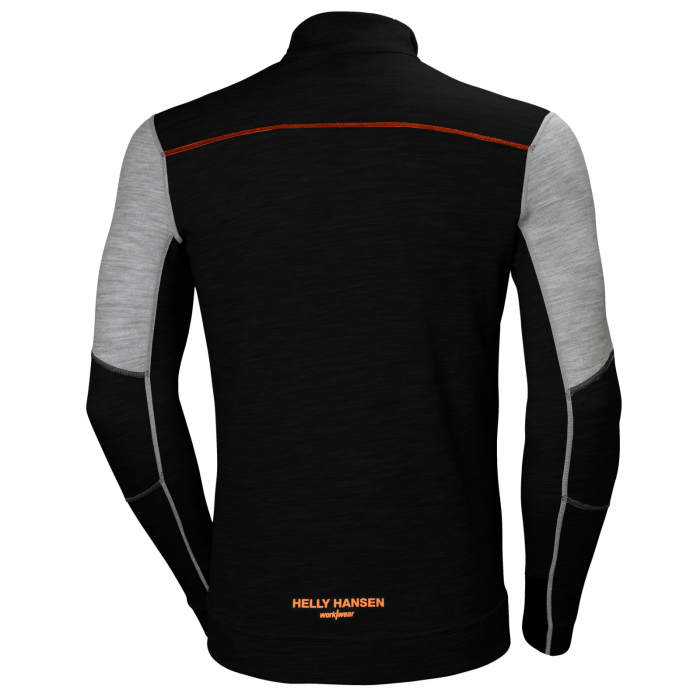 Bluza Helly Hansen Lifa Base Layer Merino Half Zip, gri/negru, XS [2]