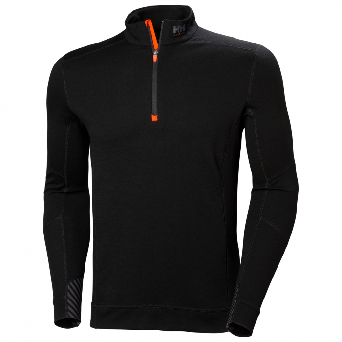 Bluza Helly Hansen Lifa Base Layer Merino Half Zip, neagra, XS [1]