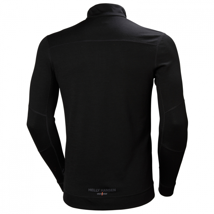 Bluza Helly Hansen Lifa Base Layer Merino Half Zip, neagra, XS [2]