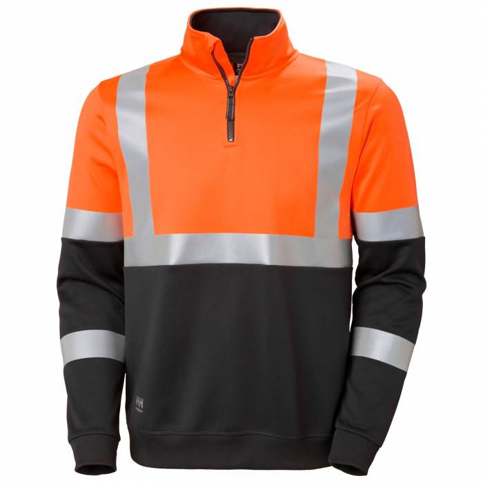 Bluza reflectorizanta Helly Hansen Addvis Half Zip CL1, portocaliu/negru abanos, 5XL [1]