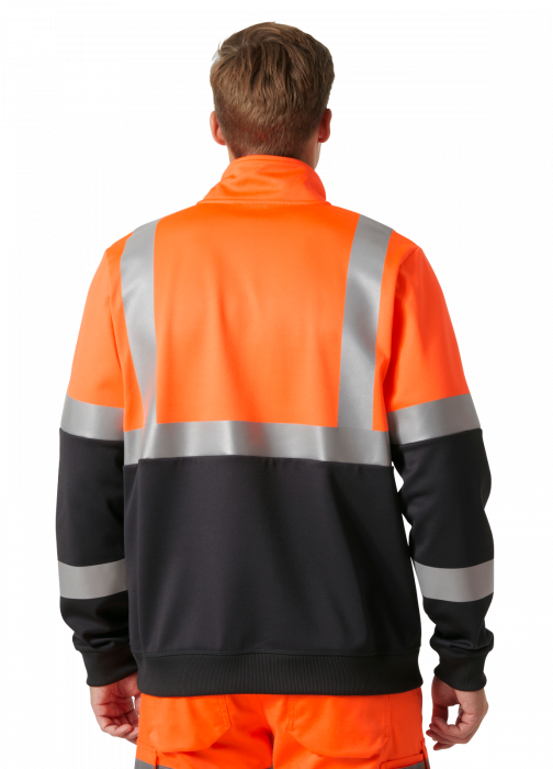 Bluza reflectorizanta Helly Hansen Addvis Half Zip CL1, portocaliu/negru abanos, 5XL [4]