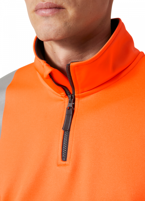 Bluza reflectorizanta Helly Hansen Addvis Half Zip CL1, portocaliu/negru abanos, 5XL [6]