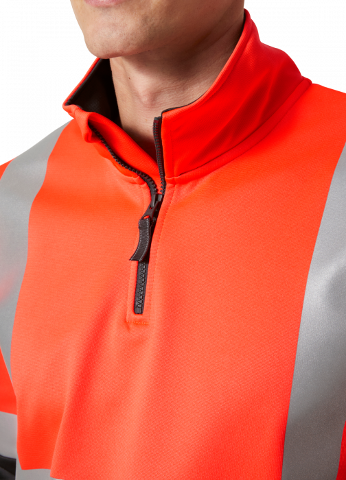 Bluza reflectorizanta Helly Hansen Addvis Half Zip CL1, rosu/negru abanos, L [6]