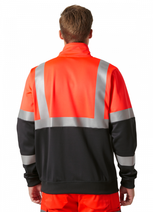 Bluza reflectorizanta Helly Hansen Addvis Half Zip CL1, rosu/negru abanos, L [4]