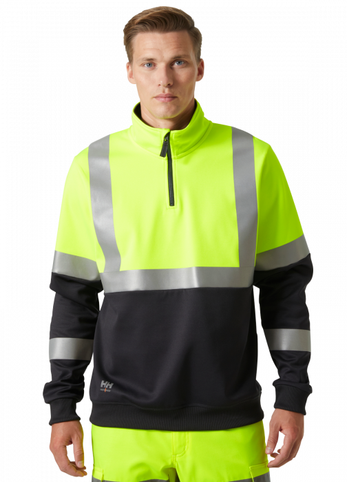 Bluza reflectorizanta Helly Hansen Addvis Half Zip CL1, galben/negru abanos, 5XL [3]
