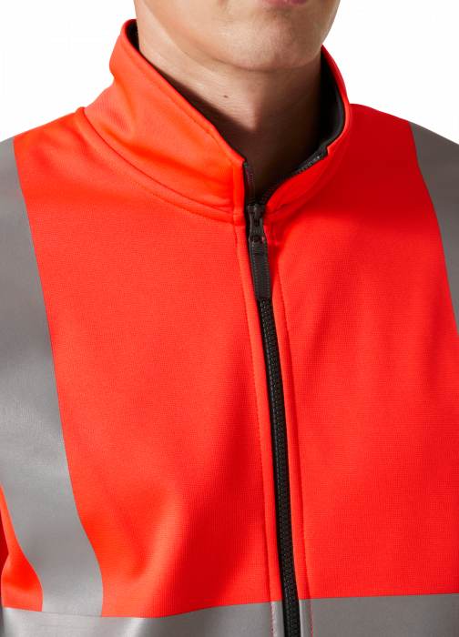 Bluza reflectorizanta Helly Hansen Addvis Zip CL1, rosu/negru abanos, 3XL [6]