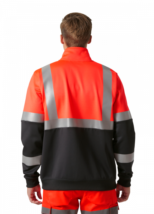 Bluza reflectorizanta Helly Hansen Addvis Zip CL1, rosu/negru abanos, 3XL [4]