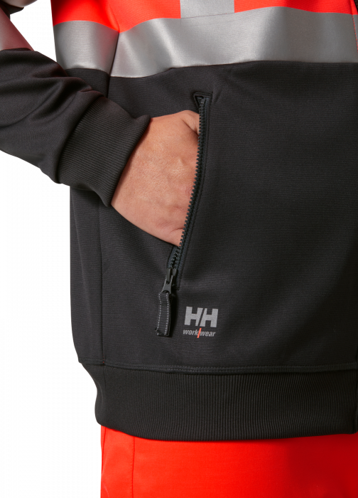 Bluza reflectorizanta Helly Hansen Addvis Zip CL1, rosu/negru abanos, 3XL [5]