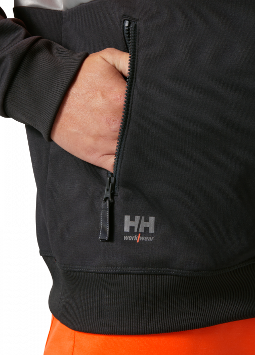 Bluza reflectorizanta Helly Hansen Addvis Zip CL1, portocaliu/negru abanos, M [5]