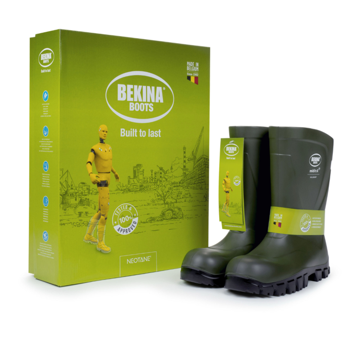 Cizme protectie Bekina MidliteX SolidGrip, O4, verde/negru [5]