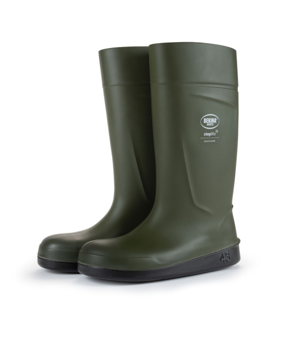Cizme protectie Bekina Steplite EasyClean, O4 cu talpa plata, verde/negru [2]