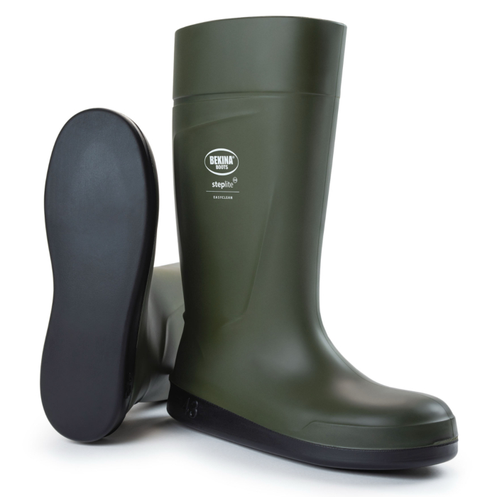 Cizme protectie Bekina Steplite EasyClean, O4 cu talpa plata, verde/negru [6]