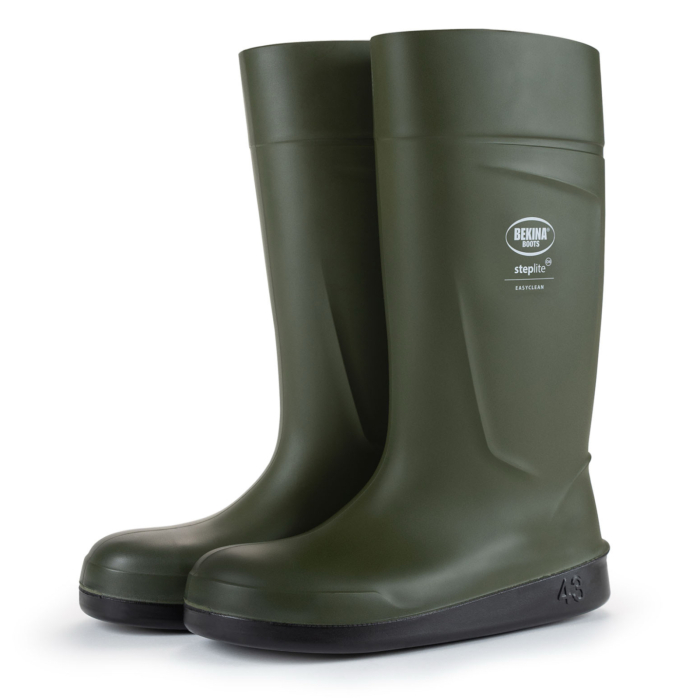 Cizme protectie Bekina Steplite EasyClean, O4 cu talpa plata, verde/negru [2]