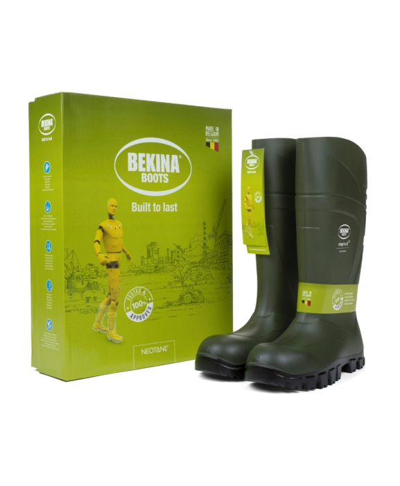 Cizme protectie Bekina StepliteX SolidGrip, O4, verde/negru [6]