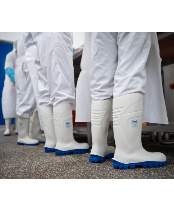 Cizme protectie Bekina StepliteX SolidGrip, S4, alb/albastru [16]