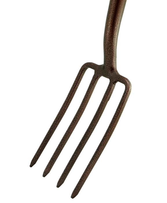 Furca sapat ingusta cu 4 coarne din otel carbon, coada de lemn, maner D plastic, Spear & Jackson Elements [3]