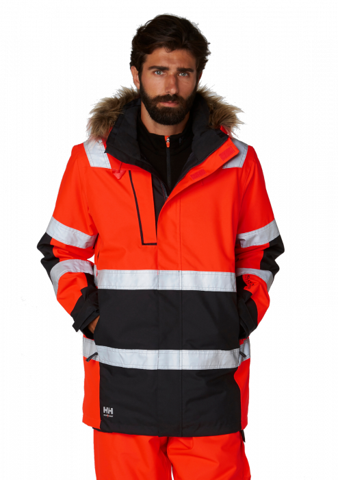 Geaca de iarna cu gluga imblanita Helly Hansen Alna Winter Parka, rosu/negru, S [3]