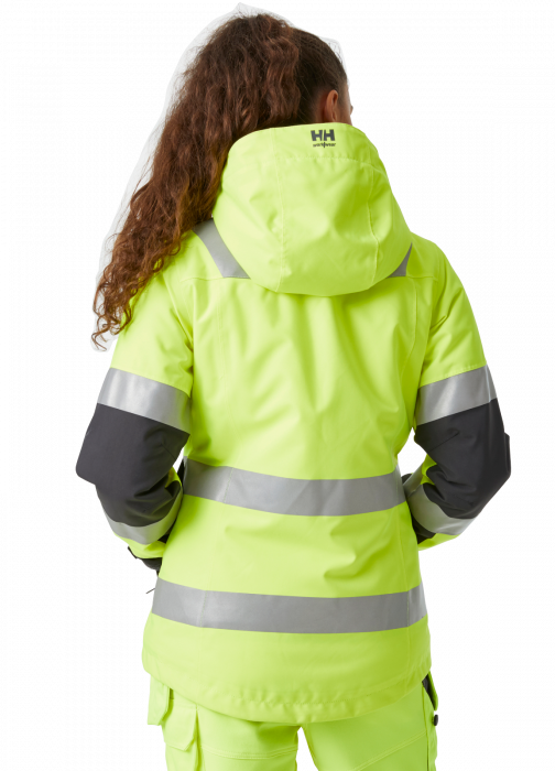 Geaca reflectorizanta dama cu gluga Helly Hansen Luna Winter CL2, galben/negru, S [4]