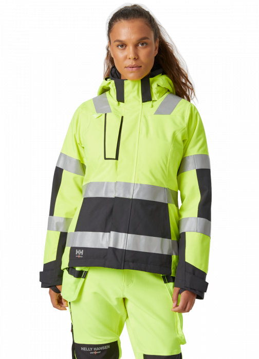 Geaca reflectorizanta dama cu gluga Helly Hansen Luna Winter CL2, galben/negru, S [3]