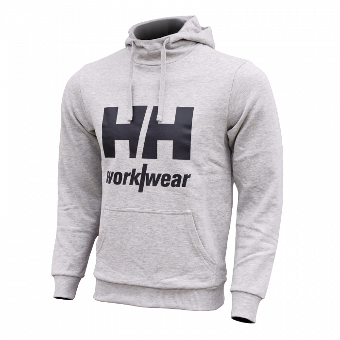 Hanorac cu gluga Helly Hansen Logo, gri deschis melanj, 2XL [2]
