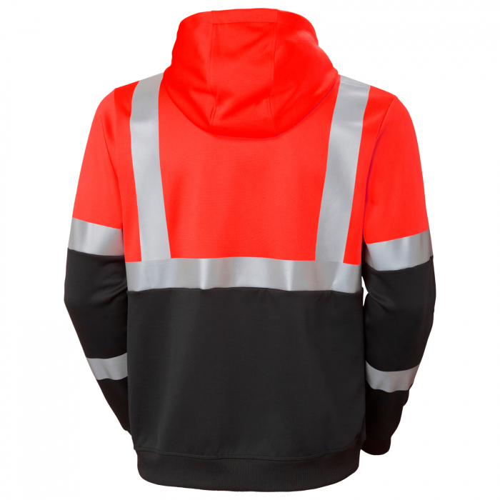 Hanorac reflectorizant cu gluga Helly Hansen Addvis Zip CL1, rosu/negru abanos, 3XL [2]