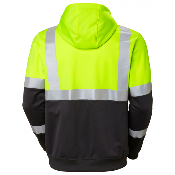 Hanorac reflectorizant cu gluga Helly Hansen Addvis Zip CL1, galben/negru abanos, 5XL [2]