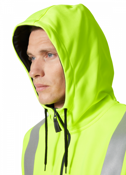 Hanorac reflectorizant cu gluga Helly Hansen Addvis Zip CL1, galben/negru abanos, 5XL [5]