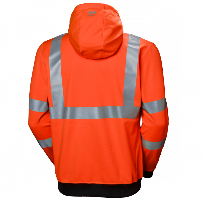 Hanorac reflectorizant cu gluga Helly Hansen Addvis Zip CL2, portocaliu, XS [2]