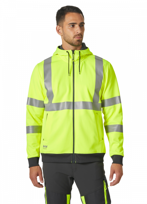 Hanorac reflectorizant cu gluga Helly Hansen Addvis Zip CL3, galben, L [3]