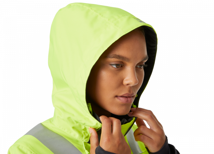 Jacheta dama reflectorizanta cu gluga Helly Hansen Luna Shell CL2, galben/negru, XL [7]