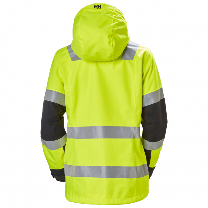 Jacheta dama reflectorizanta cu gluga Helly Hansen Luna Shell CL2, galben/negru, XL [2]