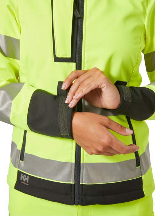 Jacheta reflectorizanta dama Helly Hansen Luna Softshell CL2, galben/negru, XS [6]