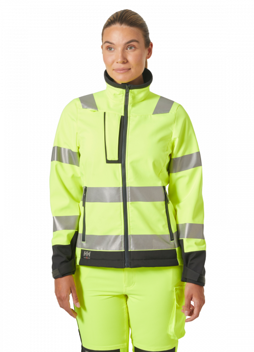 Jacheta reflectorizanta dama Helly Hansen Luna Softshell CL2, galben/negru, XS [3]