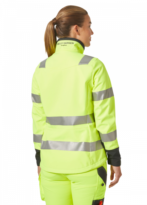 Jacheta reflectorizanta dama Helly Hansen Luna Softshell CL2, galben/negru, XS [4]