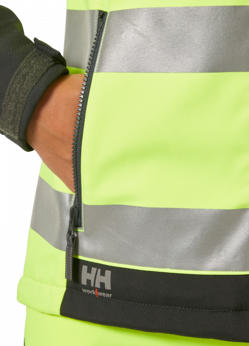 Jacheta reflectorizanta dama Helly Hansen Luna Softshell CL2, galben/negru, XS [7]