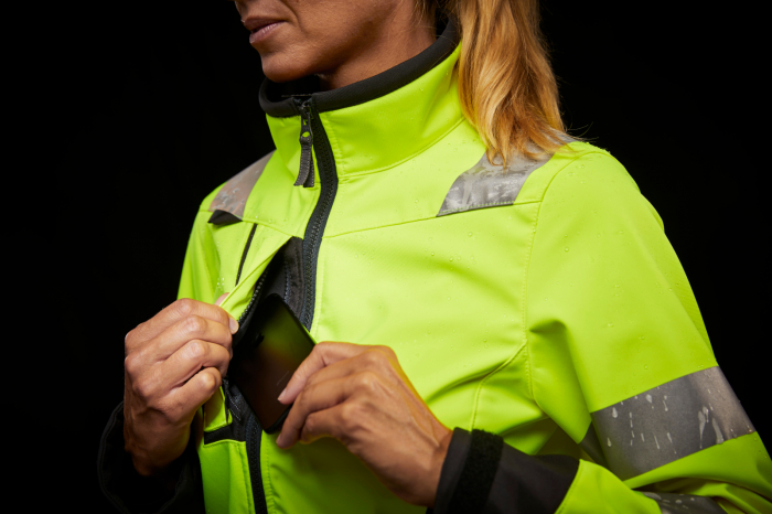 Jacheta reflectorizanta dama Helly Hansen Luna Softshell CL2, galben/negru, XS [9]