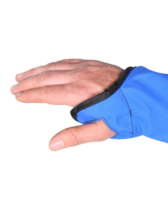 Maneci protectie mulgator Udder Tech, cu orificiu deget mare si prindere dupa gat, nailon - impermeabile, albastre [3]