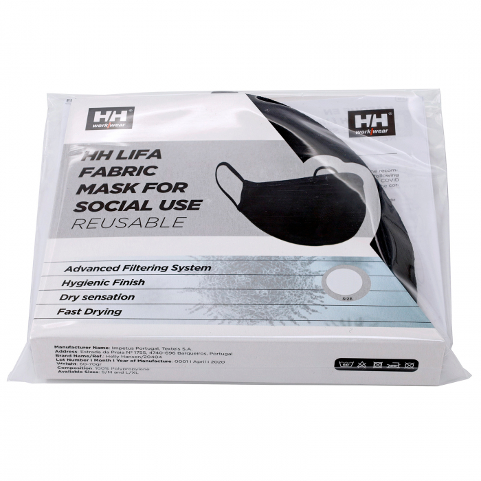 Masca protectie faciala Helly Hansen Lifa, sistem avansat de filtrare, neagra, S/M [4]