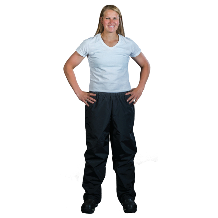 Pantaloni cu talie elastica Udder Tech, nailon - impermeabili, fermoar si elastic la glezna [2]