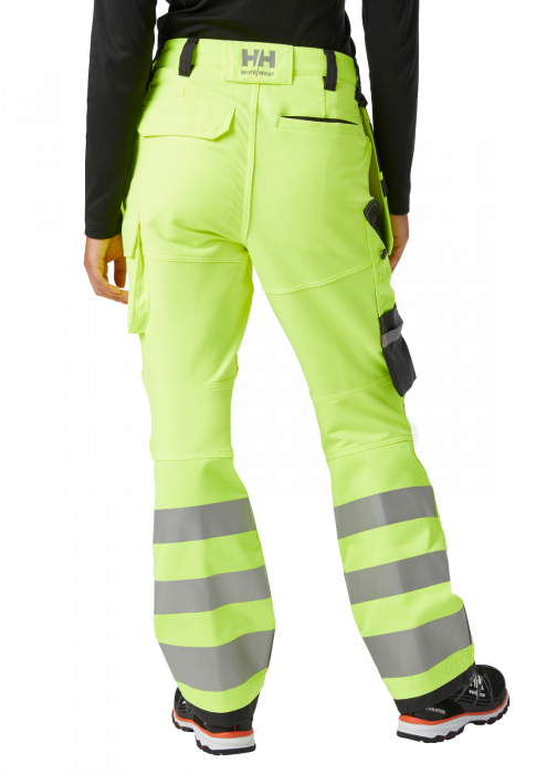 Pantaloni de lucru dama reflectorizanti Helly Hansen Luna Construction, CL2, galben/negru, C44 [4]