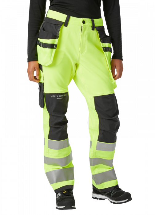 Pantaloni de lucru dama reflectorizanti Helly Hansen Luna Construction, CL2, galben/negru, C44 [3]