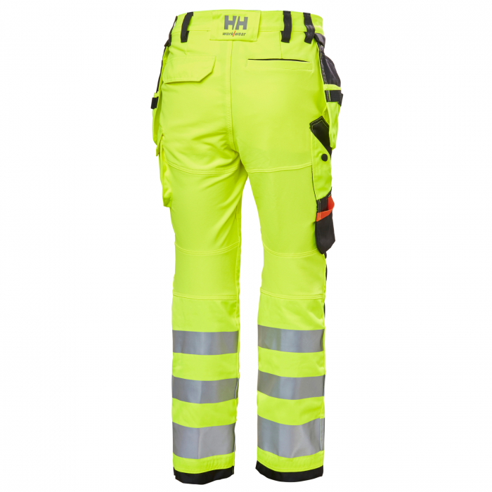 Pantaloni de lucru dama reflectorizanti Helly Hansen Luna Construction, CL2, galben/negru, C44 [2]