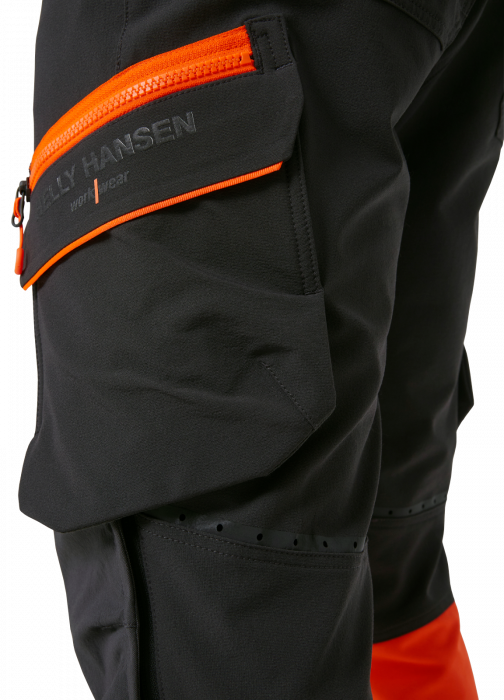Pantaloni de lucru Helly Hansen ICU BRZ Cargo CL1, portocaliu/negru, D108 [6]